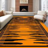 Ultra Soft Area Rug, Non Slip, Stain Resistant, Washable Area Rugs for Living Room, Bedroom, Contemporary Light Orange Pattern(Orange)
