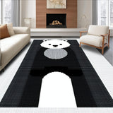 Ultra Soft Area Rug, Non Slip, Stain Resistant, Washable Area Rugs for Living Room, Bedroom, Sophisticated Elegant Animal Print(Black)