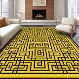 Ultra Soft Area Rug, Non Slip, Stain Resistant, Washable Area Rugs for Living Room, Bedroom, Black and Gold Entryway Non-Slip Modern Doormat(Gold)