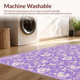 Ultra Soft Area Rug, Non Slip, Stain Resistant, Washable Area Rugs for Living Room, Bedroom, Elegant Plush Shaggy Home Vibe(Purple)