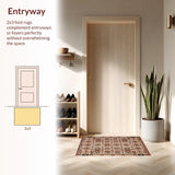 Artful Colorful Tiled Design(Red)