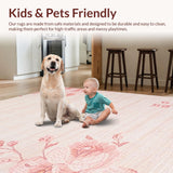 Ultra Soft Area Rug, Non Slip, Stain Resistant, Washable Area Rugs for Living Room, Bedroom, Chic Soft Pink Shag Style(Pink)