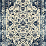 Ultra Soft Area Rug, Non Slip, Stain Resistant, Washable Area Rugs for Living Room, Bedroom, Luxe Abstract Floral Arrangement(Beige)