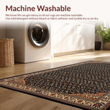 Ultra Soft Area Rug, Non Slip, Stain Resistant, Washable Area Rugs for Living Room, Bedroom, Rustic Black Brown Nature Pattern(Black)