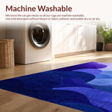 Ultra Soft Area Rug, Non Slip, Stain Resistant, Washable Area Rugs for Living Room, Bedroom, Elegant Gradient Color Fusion(Purple)