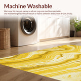 Ultra Soft Area Rug, Non Slip, Stain Resistant, Washable Area Rugs for Living Room, Bedroom, Warm Earth Tone Textured Pattern(Yellow)