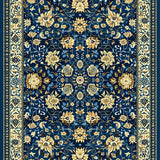 Ultra Soft Area Rug, Non Slip, Stain Resistant, Washable Area Rugs for Living Room, Bedroom, Boho Abstract Floral(Blue)