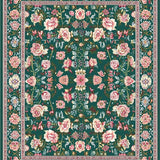 Ultra Soft Area Rug, Non Slip, Stain Resistant, Washable Area Rugs for Living Room, Bedroom, Lush Green Garden Inspired Layers(Green)