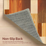 Ultra Soft Area Rug, Non Slip, Stain Resistant, Washable Area Rugs for Living Room, Bedroom, Rustic Nordic Abstract Wood Inspired Design(Brown)