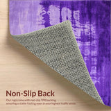 Ultra Soft Area Rug, Non Slip, Stain Resistant, Washable Area Rugs for Living Room, Bedroom, Charming Whimsical Color Burst(Purple)