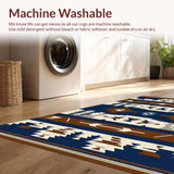 Ultra Soft Area Rug, Non Slip, Stain Resistant, Washable Area Rugs for Living Room, Bedroom, Elegant Geometric Tribal Aesthetics(Brown)