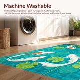 Artistic Nature Themed Indoor Mat(Blue)