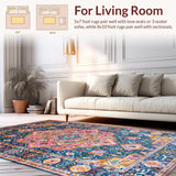 Colorful Retro Floral(Blue)