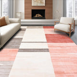 Ultra Soft Area Rug, Non Slip, Stain Resistant, Washable Area Rugs for Living Room, Bedroom, Abstract Pastel Harmony Motif(White)