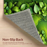 Ultra Soft Area Rug, Non Slip, Stain Resistant, Washable Area Rugs for Living Room, Bedroom, Boho Aesthetic Forest Ecological Rug for Cozy Shower Spaces(Green)