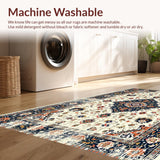 Vibrant Distressed Geometric Motif(Ivory)