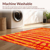 Cozy Abstract Shaggy Texture Delight(Red)