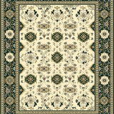 Olive Toned with Geometric and Floral Motifs(Beige)