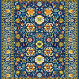 Vivid Ethnic Geometric Design(Blue)
