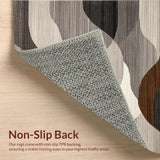 Ultra Soft Area Rug, Non Slip, Stain Resistant, Washable Area Rugs for Living Room, Bedroom, Contemporary Subtle Textured Pattern(Gray)