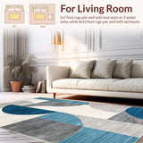 Ultra Soft Area Rug, Non Slip, Stain Resistant, Washable Area Rugs for Living Room, Bedroom, Modern Low Pile Washable Rug for Home Office(Gray)