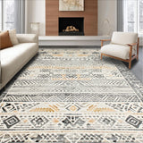 Ultra Soft Area Rug, Non Slip, Stain Resistant, Washable Area Rugs for Living Room, Bedroom, Boho Kitchen Runner of Non Slip Beige Grey(Gray)