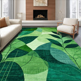 Nature Inspired Leaf Motif with Abstract Botanical Design(Green)