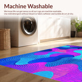 Ultra Soft Area Rug, Non Slip, Stain Resistant, Washable Area Rugs for Living Room, Bedroom, Eclectic Bright Color Block Style(Pink)