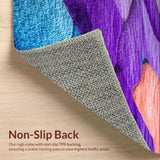Ultra Soft Area Rug, Non Slip, Stain Resistant, Washable Area Rugs for Living Room, Bedroom, Shaggy Purple Playroom Carpet for Kids(Purple)