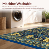 Ultra Soft Area Rug, Non Slip, Stain Resistant, Washable Area Rugs for Living Room, Bedroom, Sophisticated Solid Beige Ideal for(Blue)