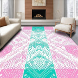 Ultra Soft Area Rug, Non Slip, Stain Resistant, Washable Area Rugs for Living Room, Bedroom, Whimsical Watercolor Egg Motif(Pink)
