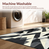 Ultra Soft Area Rug, Non Slip, Stain Resistant, Washable Area Rugs for Living Room, Bedroom, Rustic Vintage Inspired Motif(Beige)