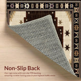 Ultra Soft Area Rug, Non Slip, Stain Resistant, Washable Area Rugs for Living Room, Bedroom, Rustic Texas Star Aesthetic(Beige)