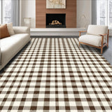 Ultra Soft Area Rug, Non Slip, Stain Resistant, Washable Area Rugs for Living Room, Bedroom, Cozy Warm Toned Textile(Brown)