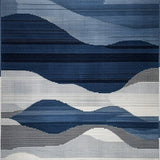 Chic Minimalist Swirling Motif(Blue)