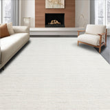 Ultra Soft Area Rug, Non Slip, Stain Resistant, Washable Area Rugs for Living Room, Bedroom, Transitional Earth Tones Elegance(White)