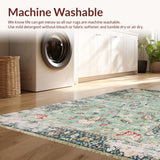 Ultra Soft Area Rug, Non Slip, Stain Resistant, Washable Area Rugs for Living Room, Bedroom, Trendy Modern Abstract Design(Blue)