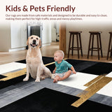Ultra Soft Area Rug, Non Slip, Stain Resistant, Washable Area Rugs for Living Room, Bedroom, Enigmatic Chord Cruiser With Supreme Visual Weight And Hypebeast Edges(Black)