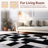Chic Rustic Distressed Checkerboard(Black)