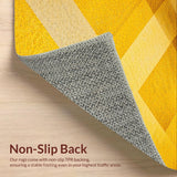 Ultra Soft Area Rug, Non Slip, Stain Resistant, Washable Area Rugs for Living Room, Bedroom, Modern Yellow Gray Living Room Stain-Resistant Rug(Yellow)