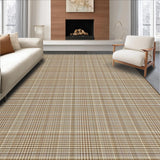 Ultra Soft Area Rug, Non Slip, Stain Resistant, Washable Area Rugs for Living Room, Bedroom, Stylish Vintage Striped Arrangement(Brown)