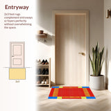 Brightly Colored Contemporary Sensory Mat(Red)