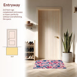 Ultra Soft Area Rug, Non Slip, Stain Resistant, Washable Area Rugs for Living Room, Bedroom, Pastel Honeycomb Home Office Plush Area Rug(Pink)