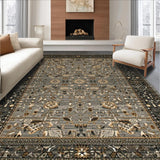 Ultra Soft Area Rug, Non Slip, Stain Resistant, Washable Area Rugs for Living Room, Bedroom, Rustic Forest Wildlife Imagery(Gray)