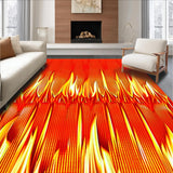 Ultra Soft Area Rug, Non Slip, Stain Resistant, Washable Area Rugs for Living Room, Bedroom, Lively Lava Flow Visual Experience(Orange)
