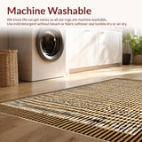 Ultra Soft Area Rug, Non Slip, Stain Resistant, Washable Area Rugs for Living Room, Bedroom, Contemporary Animal Print Beige Brown Viscose Inspired(Beige)