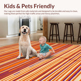 Ultra Soft Area Rug, Non Slip, Stain Resistant, Washable Area Rugs for Living Room, Bedroom, Cozy Rustic Textured Motif(Orange)