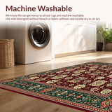 Ultra Soft Area Rug, Non Slip, Stain Resistant, Washable Area Rugs for Living Room, Bedroom, Non Slip Floor(Red)