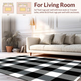 Sophisticated Neutral Plaid Arrangement(Black)