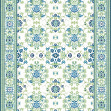 Ultra Soft Area Rug, Non Slip, Stain Resistant, Washable Area Rugs for Living Room, Bedroom, Chic Vintage Botanical Lace Pattern(White)